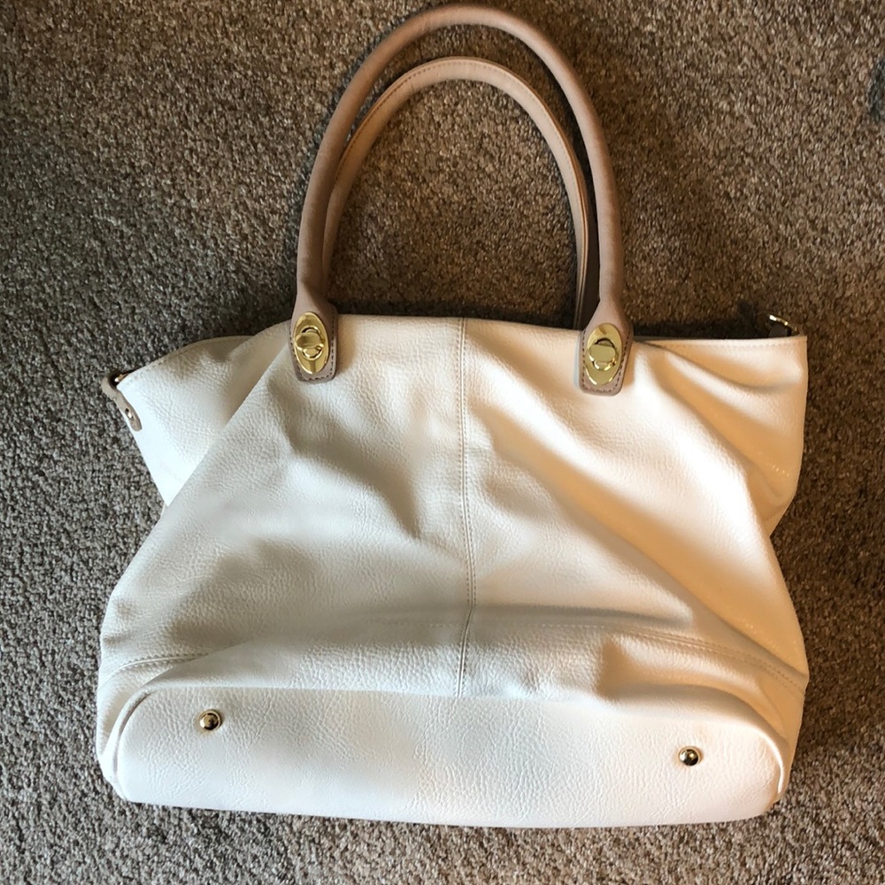Cream Tote With Removeable Insert And Wristlet - image 3
